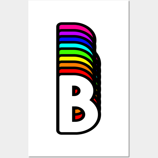 Rainbow Letter, B Wall Art by HeavenlyTrashy